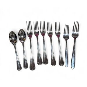 Robert Welch 18/10 Stainless Flatware Lot 9 Mid Century Spoons Forks